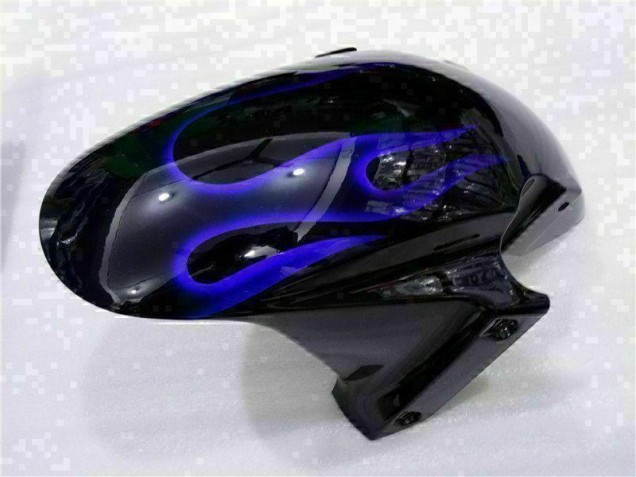 Honda CBR 600 RR 03-04 Motorrad Verkleidungen - Schwarz mit Blaur Flamme Honda CBR 600 RR 03-04 Motorrad Verkleidungen - Schwarz mit Blaur Flamme
