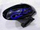 Honda CBR 600 RR 03-04 Motorrad Verkleidungen - Schwarz mit Blaur Flamme Honda CBR 600 RR 03-04 Motorrad Verkleidungen - Schwarz mit Blaur Flamme