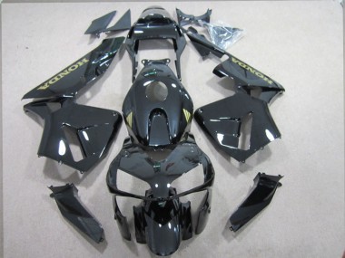 Honda CBR 600 RR 03-04 Motorrad Verkleidungen - Schwarz und Gold Aufkleber