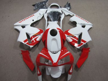 Honda CBR 600 RR 03-04 Motorrad Verkleidungen - Weiß Rot