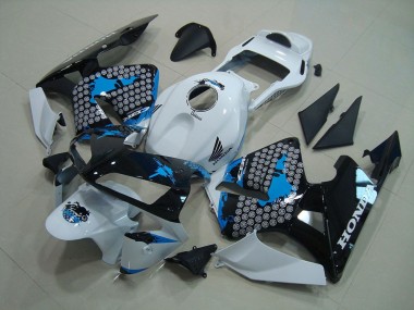 Honda CBR 600 RR 03-04 Motorrad Verkleidungen - Weiß Schwarz Blau