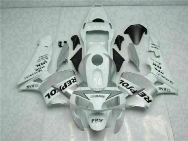 Honda CBR 600 RR 03-04 Motorrad Verkleidungen - Weiß Silber Repsol