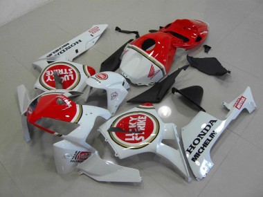 Honda CBR 600 RR 05-06 Motorrad Verkleidungen - Perl Weiß Lucky Strike