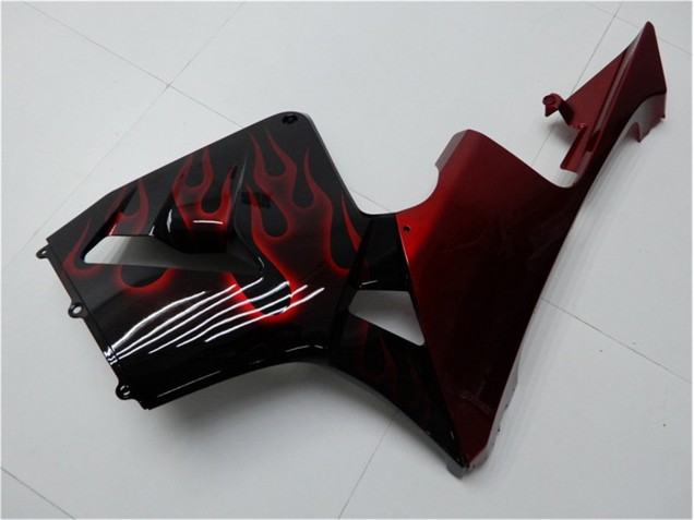 Honda CBR 600 RR 05-06 Motorrad Verkleidungen - Rot Flamme Schwarz Honda CBR 600 RR 05-06 Motorrad Verkleidungen - Rot Flamme Schwarz