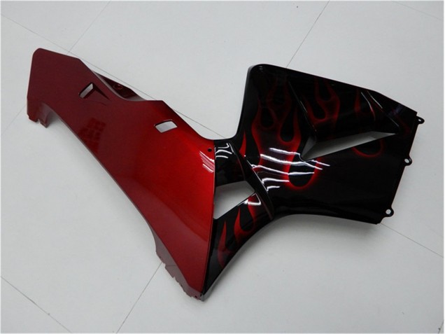 Honda CBR 600 RR 05-06 Motorrad Verkleidungen - Rot Flamme Schwarz Honda CBR 600 RR 05-06 Motorrad Verkleidungen - Rot Flamme Schwarz