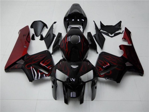 Honda CBR 600 RR 05-06 Motorrad Verkleidungen - Rot Flamme Schwarz Honda CBR 600 RR 05-06 Motorrad Verkleidungen - Rot Flamme Schwarz