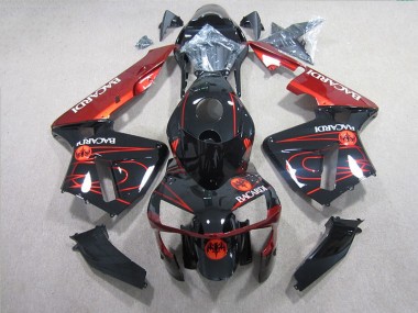 Honda CBR 600 RR 05-06 Motorrad Verkleidungen - Schwarz Rot BACARDI