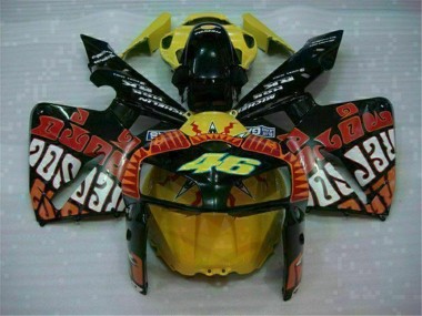 Honda CBR 600 RR 05-06 Motorrad Verkleidungen - Schwarz Rot Gelb 46