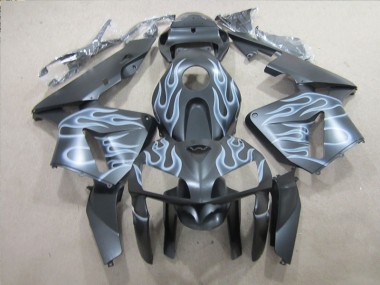 Honda CBR 600 RR 05-06 Motorrad Verkleidungen - Schwarz Silber Flamme