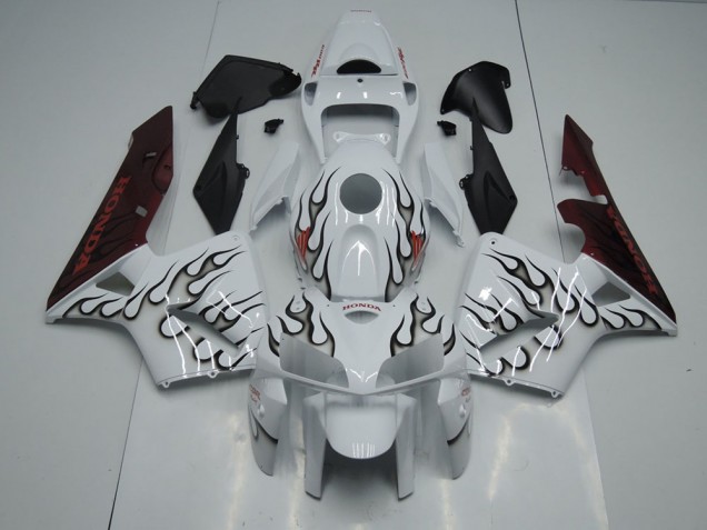 Honda CBR 600 RR 05-06 Motorrad Verkleidungen - Schwarze Flamme Honda CBR 600 RR 05-06 Motorrad Verkleidungen - Schwarze Flamme