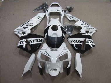 Honda CBR 600 RR 05-06 Motorrad Verkleidungen - Weiß Schwarz Repsol