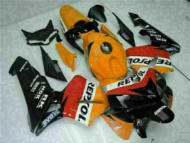 Honda CBR 600 RR 05-06 Motorrad Vollverkleidung - Orange Schwarz Repsol Honda CBR 600 RR 05-06 Motorrad Vollverkleidung - Orange Schwarz Repsol