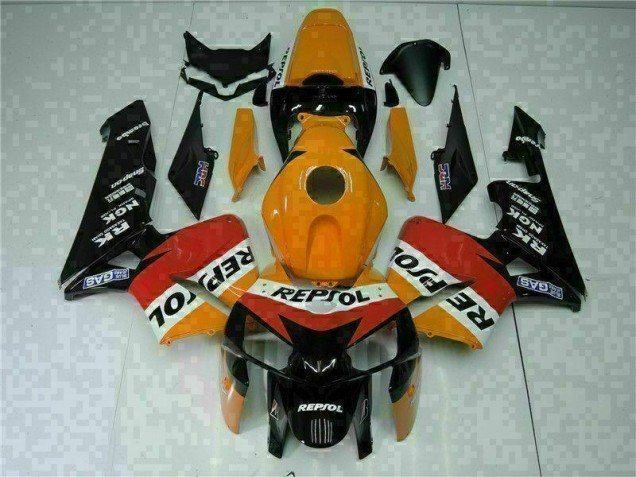 Honda CBR 600 RR 05-06 Motorrad Vollverkleidung - Orange Schwarz Repsol Honda CBR 600 RR 05-06 Motorrad Vollverkleidung - Orange Schwarz Repsol