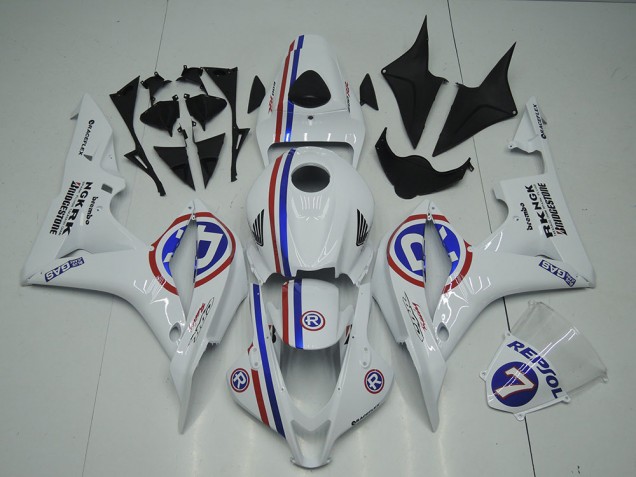 Honda CBR 600 RR 07-08 Motorrad Verkleidung - Weiß Honda CBR 600 RR 07-08 Motorrad Verkleidung - Weiß