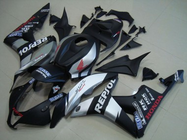 Honda CBR 600 RR 07-08 Motorrad Verkleidungen - Matt Schwarz Silber Repsol