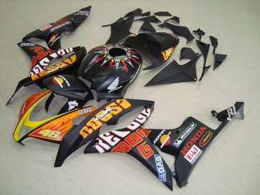 Honda CBR 600 RR 07-08 Motorrad Verkleidungen - Matt Schwarzer Rossi