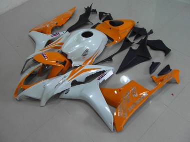 Honda CBR 600 RR 07-08 Motorrad Verkleidungen - Perl Weiß Orange