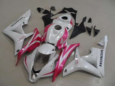 Honda CBR 600 RR 07-08 Motorrad Verkleidungen - Perl Weiß mit Rosa