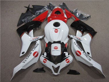 Honda CBR 600 RR 07-08 Motorrad Verkleidungen - Rot Weiß Schwarz Konica Minolta