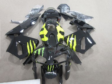 Honda CBR 600 RR 07-08 Motorrad Verkleidungen - Schwarz MonsterGrün