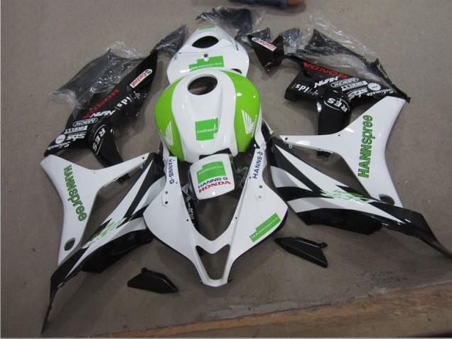 Honda CBR 600 RR 07-08 Motorrad Verkleidungen - Weiß Grün Hannspree Honda CBR 600 RR 07-08 Motorrad Verkleidungen - Weiß Grün Hannspree