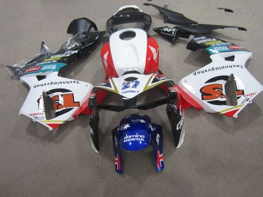 Honda CBR 600 RR 07-08 Motorrad Verkleidungen - Weiß Rot Blau