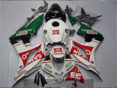 Honda CBR 600 RR 07-08 Motorrad Verkleidungen - Weiß Rot Grün San Carlo Castrol