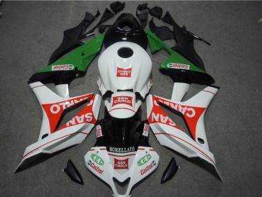 Honda CBR 600 RR 07-08 Motorrad Verkleidungen - Weiß Rot MORELLATO San Carlo