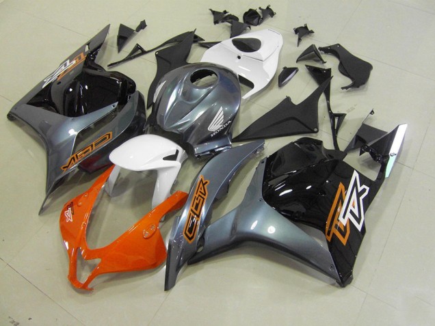 Honda CBR 600 RR 09-12 Motorrad Verkleidung - Orange Grau Schwarz Honda CBR 600 RR 09-12 Motorrad Verkleidung - Orange Grau Schwarz