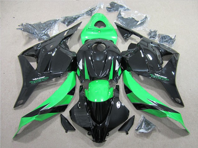 Honda CBR 600 RR 09-12 Motorrad Verkleidung - Schwarz Grün Honda CBR 600 RR 09-12 Motorrad Verkleidung - Schwarz Grün