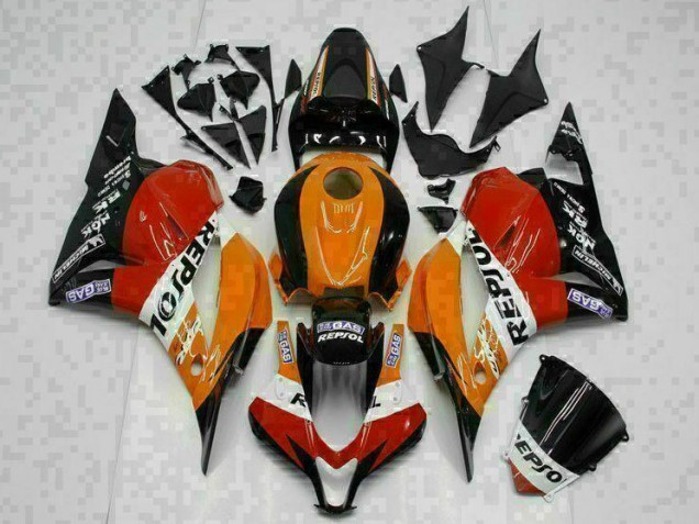 Honda CBR 600 RR 09-12 Motorrad Verkleidungen - Orange Repsol Honda CBR 600 RR 09-12 Motorrad Verkleidungen - Orange Repsol