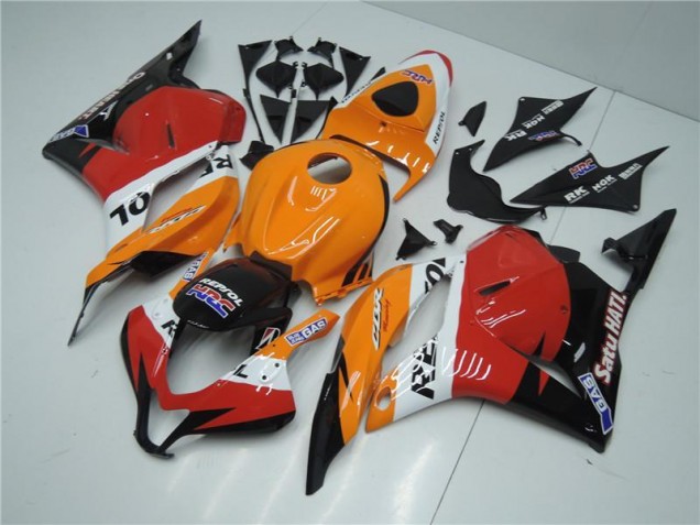 Honda CBR 600 RR 09-12 Motorrad Verkleidungen - Orange Rot Schwarz Repsol Honda CBR 600 RR 09-12 Motorrad Verkleidungen - Orange Rot Schwarz Repsol