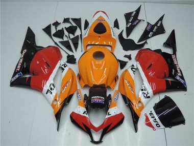 Honda CBR 600 RR 09-12 Motorrad Verkleidungen - Orange Rot Schwarz Repsol