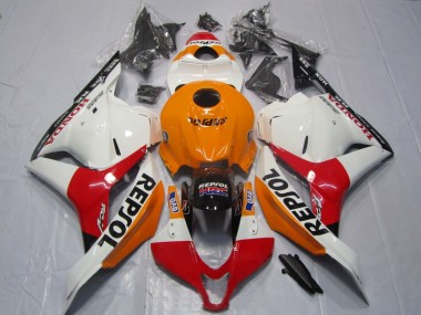 Honda CBR 600 RR 09-12 Motorrad Verkleidungen - Orange Rot Weiß Repsol