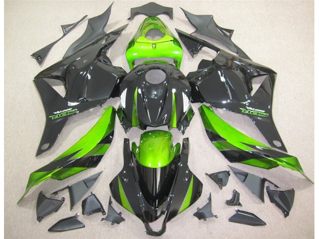 Honda CBR 600 RR 09-12 Motorrad Verkleidungen - Schwarz Grün Honda CBR 600 RR 09-12 Motorrad Verkleidungen - Schwarz Grün