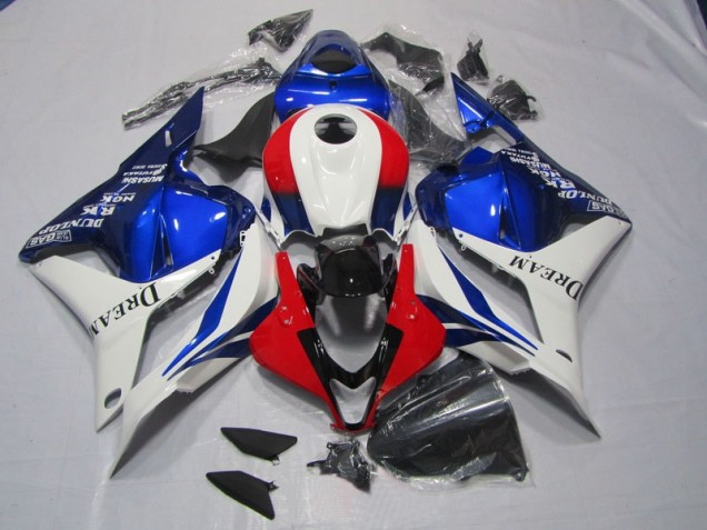 Honda CBR 600 RR 09-12 Motorrad Verkleidungen - Weiß Blau Rot DREAM Honda CBR 600 RR 09-12 Motorrad Verkleidungen - Weiß Blau Rot DREAM