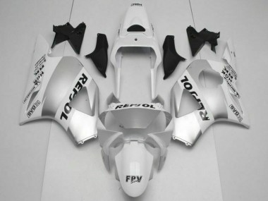 Honda CBR 900 RR 954RR 02-03 Motorrad Verkleidungen - Weiß Silber Schwarz Repsol