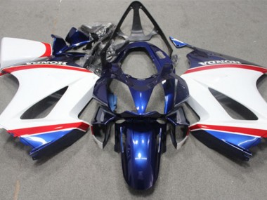 Honda VFR 800 02-13 Motorrad Verkleidungen - Blau Weiß