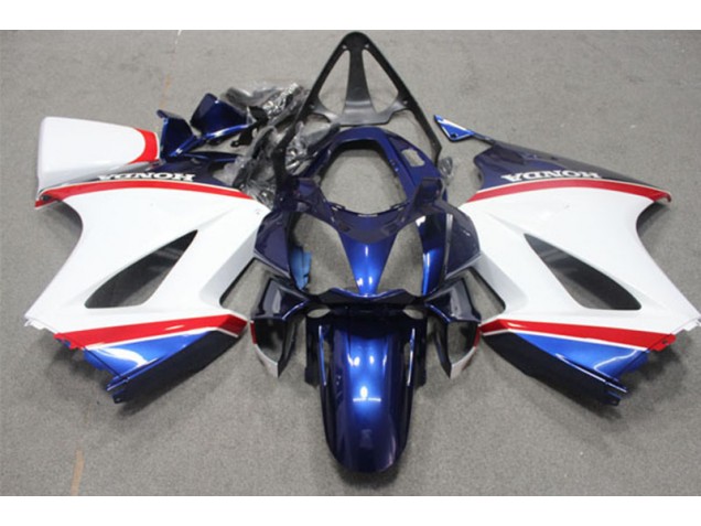 Honda VFR 800 02-13 Motorrad Verkleidungen - Blau Weiß Honda VFR 800 02-13 Motorrad Verkleidungen - Blau Weiß