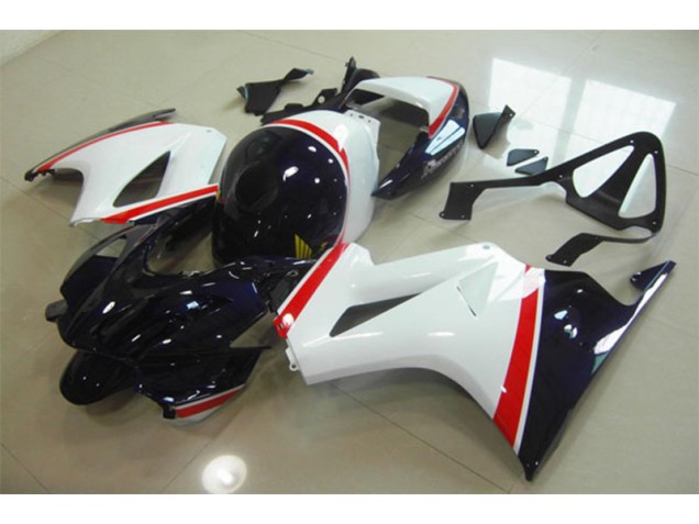 Honda VFR 800 02-13 Motorrad Verkleidungen - Weiß Blau Honda VFR 800 02-13 Motorrad Verkleidungen - Weiß Blau
