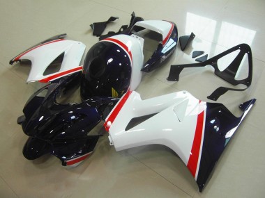 Honda VFR 800 02-13 Motorrad Verkleidungen - Weiß Dunkel Blau
