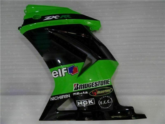 Kawasaki EX250 08-12 Motorrad Vollverkleidung - Schwarz Grün Kawasaki EX250 08-12 Motorrad Vollverkleidung - Schwarz Grün