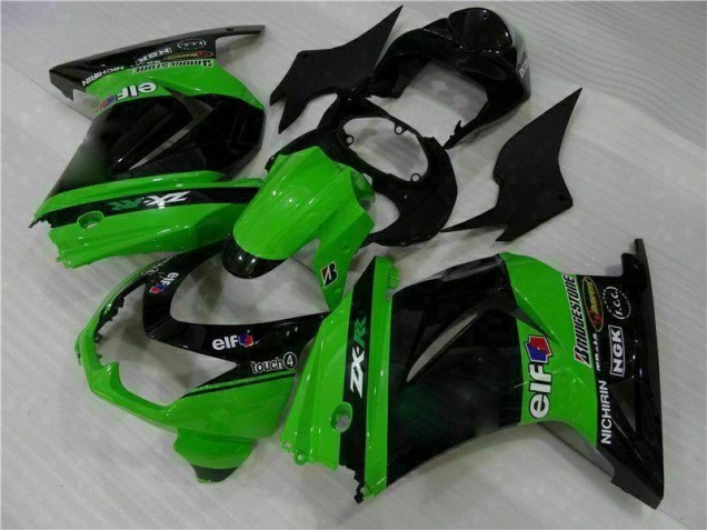 Kawasaki EX250 08-12 Motorrad Vollverkleidung - Schwarz Grün Kawasaki EX250 08-12 Motorrad Vollverkleidung - Schwarz Grün