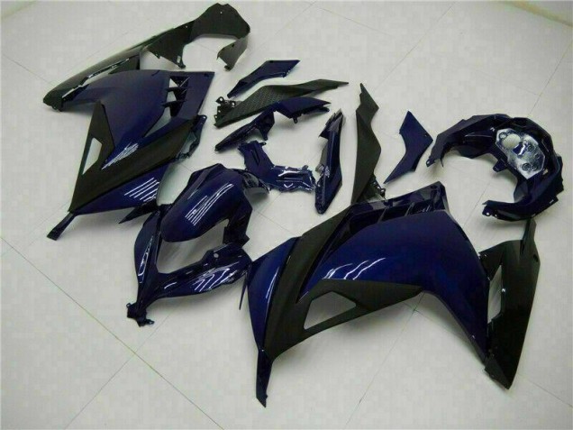 Kawasaki EX300 13-16 Motorrad Verkleidungen - Blau Schwarz Kawasaki EX300 13-16 Motorrad Verkleidungen - Blau Schwarz