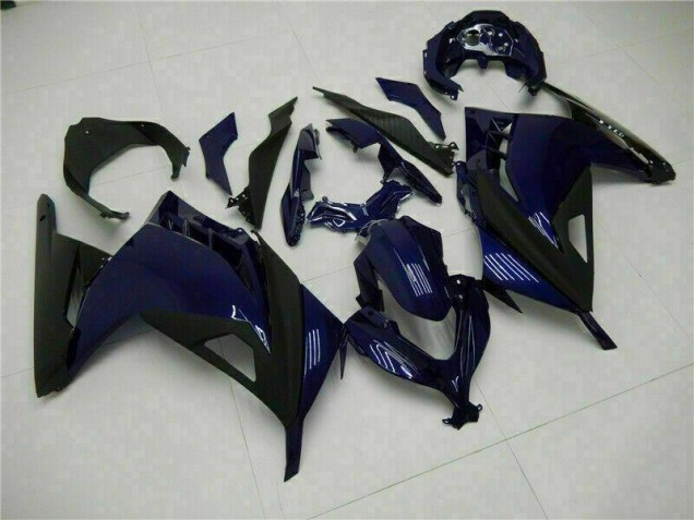 Kawasaki EX300 13-16 Motorrad Verkleidungen - Blau Schwarz Kawasaki EX300 13-16 Motorrad Verkleidungen - Blau Schwarz