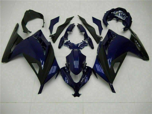 Kawasaki EX300 13-16 Motorrad Verkleidungen - Blau Schwarz Kawasaki EX300 13-16 Motorrad Verkleidungen - Blau Schwarz