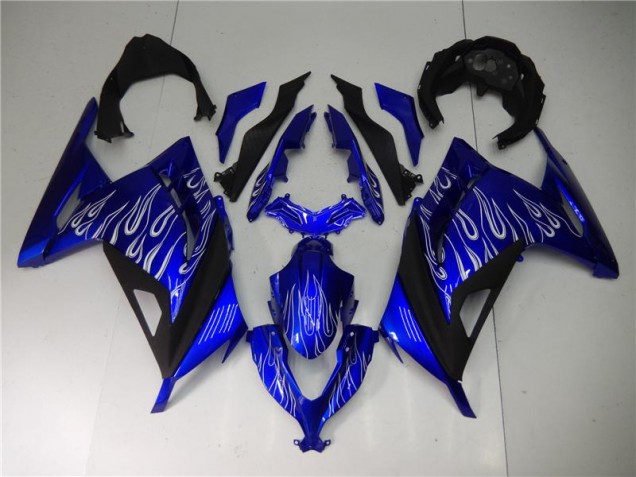 Kawasaki EX300 13-16 Motorrad Verkleidungen - Blau Weiß Schwarz Kawasaki EX300 13-16 Motorrad Verkleidungen - Blau Weiß Schwarz