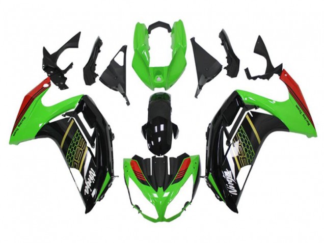 Kawasaki EX650 12-16 Motorrad Verkleidungen - Grün Schwarz Kawasaki EX650 12-16 Motorrad Verkleidungen - Grün Schwarz