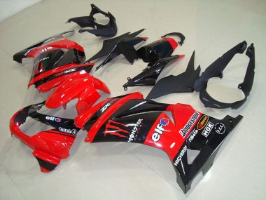 Kawasaki ZX 250R 08-12 Motorrad Verkleidungen - Schwarz Rot Monster