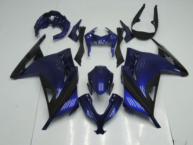 Kawasaki ZX 300R 13-16 Motorrad Verkleidungen - Blau Schwarz Kawasaki ZX 300R 13-16 Motorrad Verkleidungen - Blau Schwarz